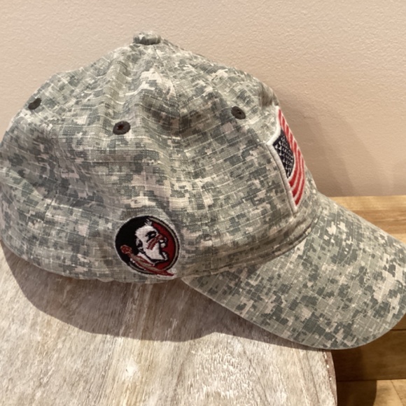 Zephyr Men’s Camo US Flag FSU Ball Cap - Picture 2 of 7